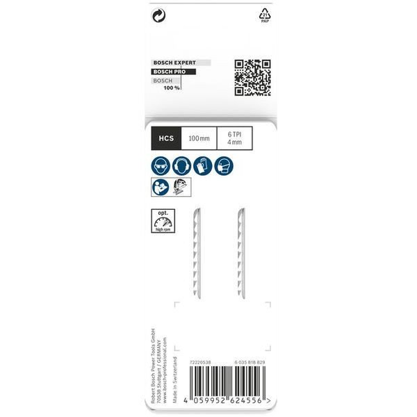 Bosch Accessories 2608665239 PRO Plastics PP tiszta T102D szúrófűrészlap, 100 mm, 2 részes. 2 db