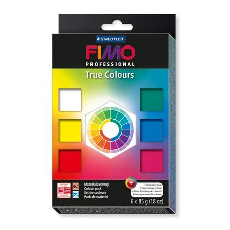 Комплект пластилин Fimo, 6x85 g, горим, "Professional True Colours", 6 различни цвята