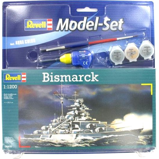Revell Bismarck 1:1200 makett készlet kiegészítőkkel (65802) (65802)
