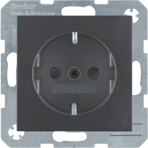  Berker Gniazdo pojedyncze z/u SCHUKO antracyt mat (47231606)