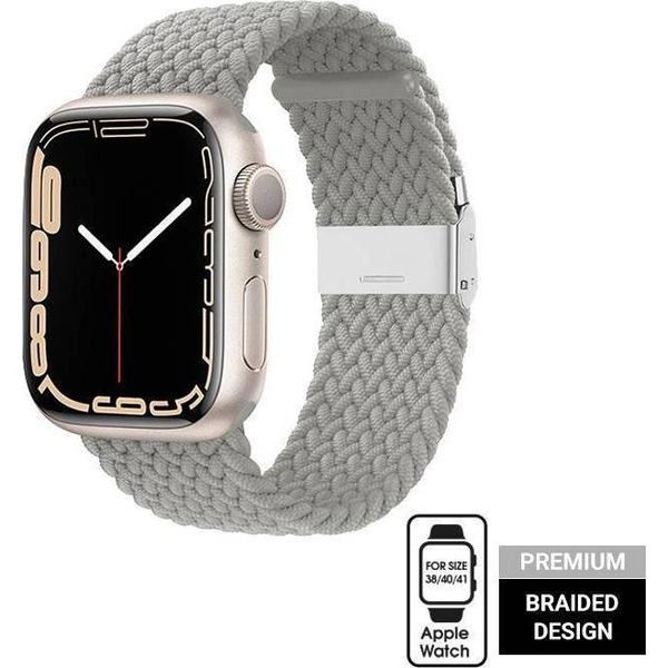 Crong Wave Band Apple Watch Series 7/6/3/SE/Nike Szövet pánt 38/40/41mm - Szürke