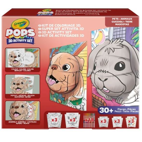 Crayola POPs: 3D megakészlet – Kisállatok (04-2594) (C04-2594)