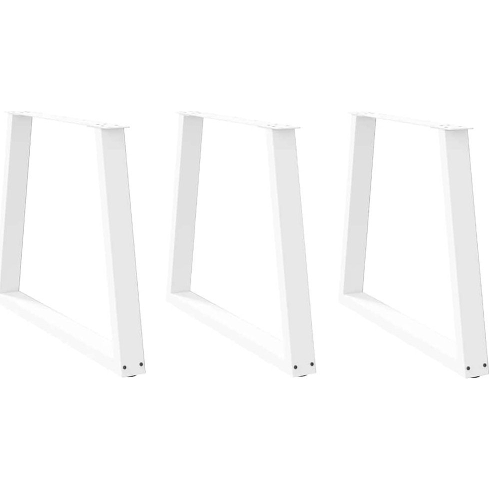 Dining Table Legs V-Shape 3 pcs fehér 70x(72-73,3)cm acél (4012585)