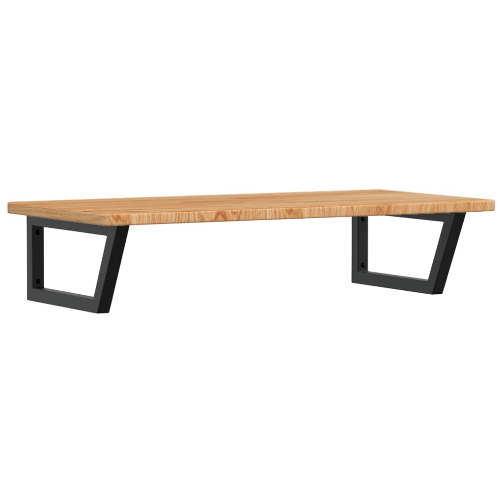 acél és tömör tölgyfa falra szerelhető mosdópolc (3302399)