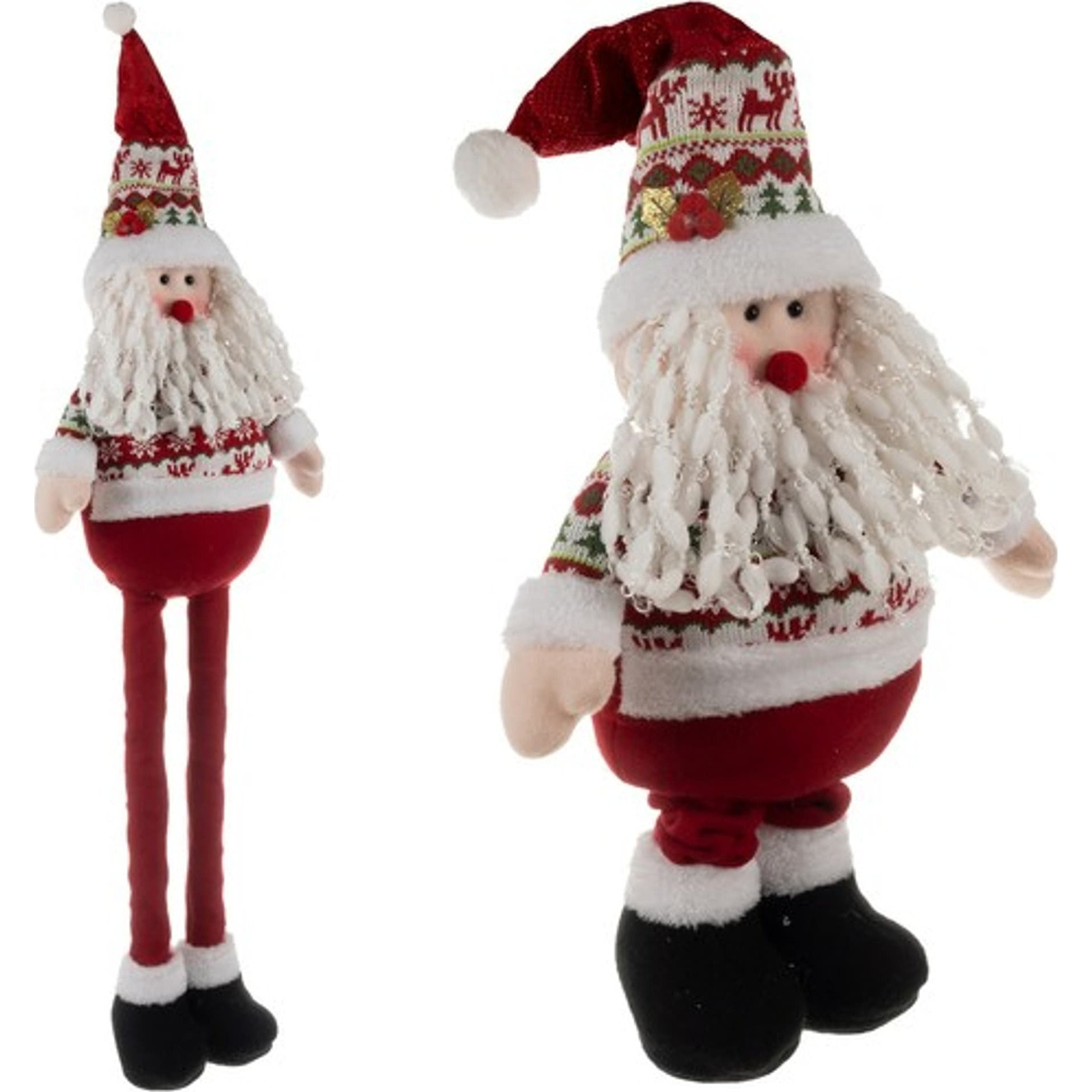 Ruhhy 22340 Vánoční dekorace Santa s teleskopickými nohami 95 cm (5900779945104)