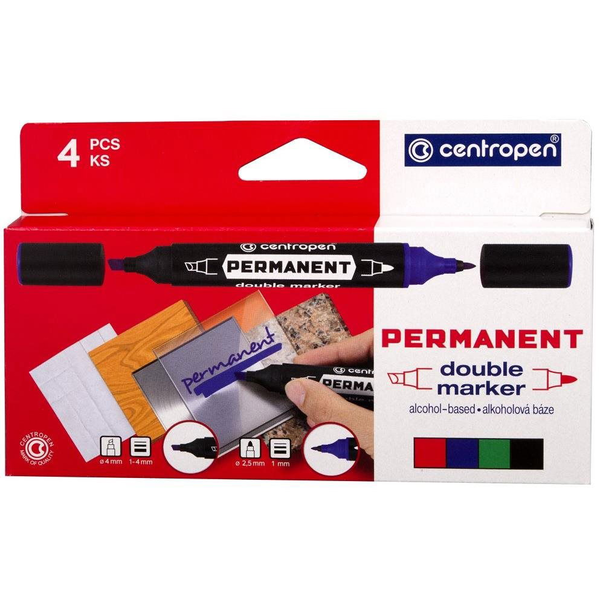 Centropen 1666/4 Double Marker, tartós