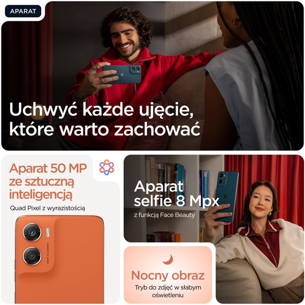 Motorola moto g06 17,5 см (6.88") Двойна SIM карта Android 15 4G UBS тип C 4 GB 256 GB 5200 mAh Оранжев
