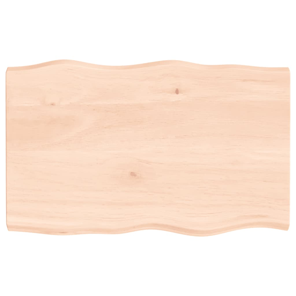 asztallap 80x50x(2-4) cm kezeletlen tömör fa élőszegélyes (363876)