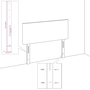 Tăblie design liniar gri taupe 140 cm țesătură