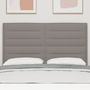 Tăblie design liniar gri taupe 140 cm țesătură