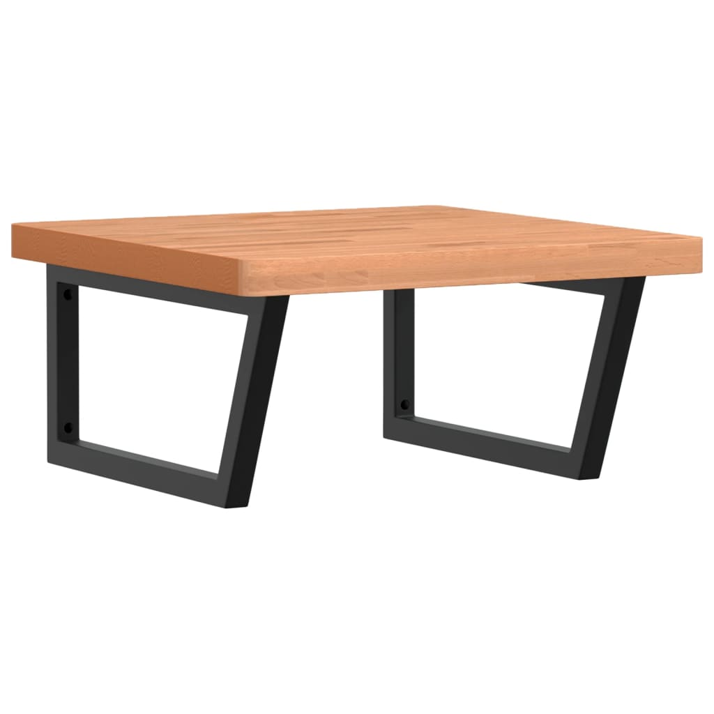 acél és tömör bükkfa falra szerelhető mosdópolc (3302515)