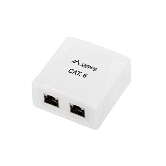 Nástěnná internetová zásuvka Lanberg bílá