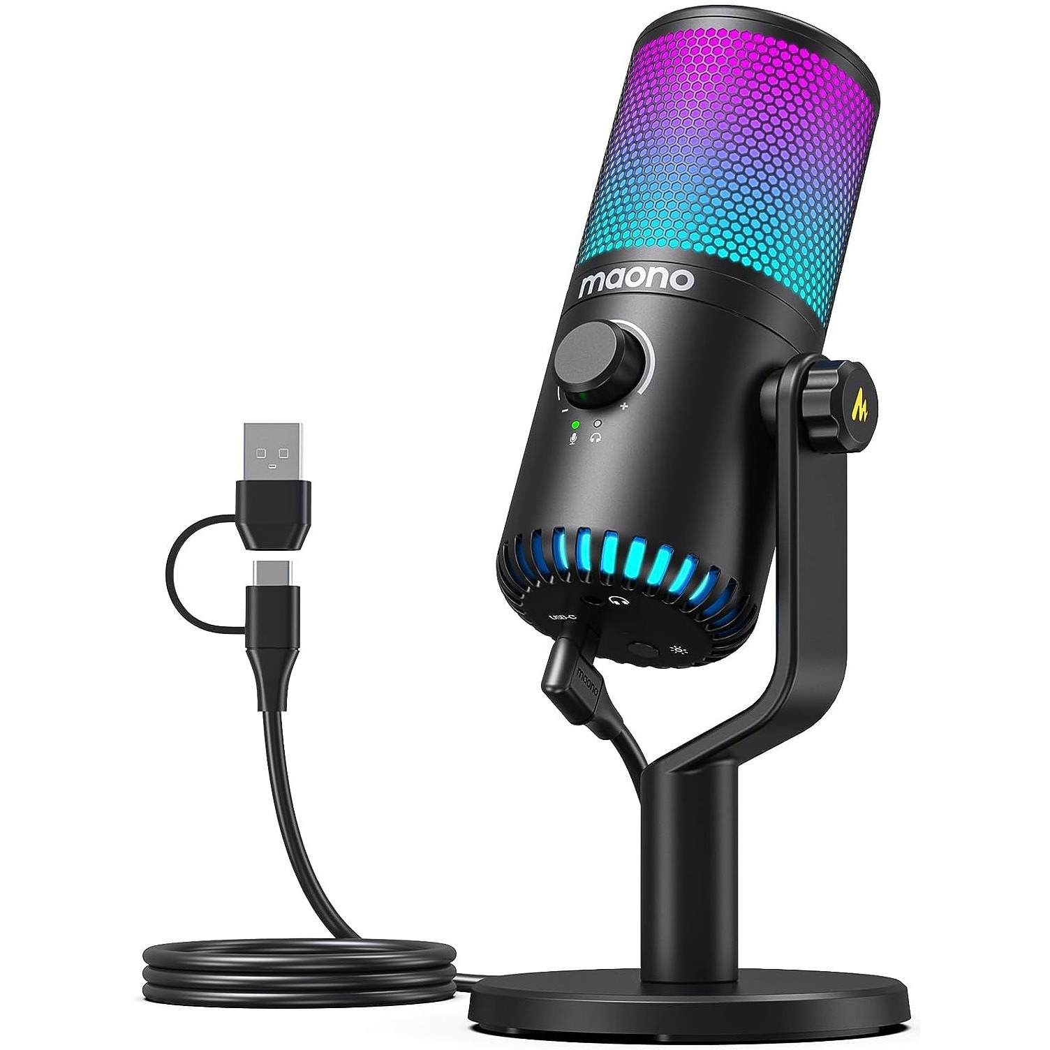 Maono DM30RGB gaming mikrofon fekete (DM30RGB black)