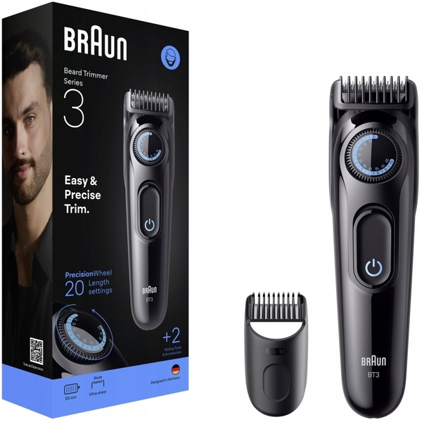 Pánský zastřihovač vousů Braun Series 3 BT3500 + 2 nástavce na styling