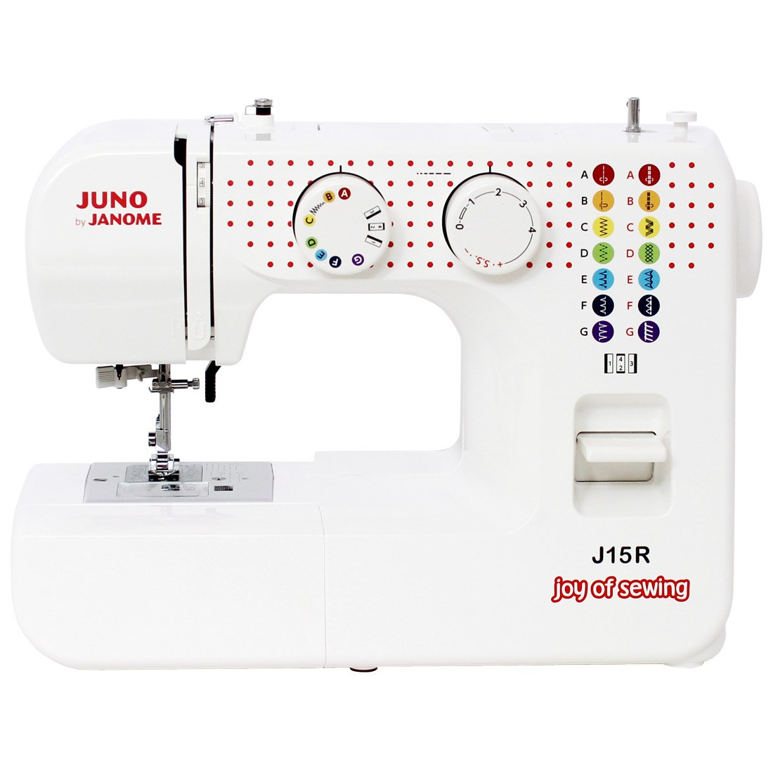 Juno By Janome J15R Varrógép - Fehér mintás (JUNO BY JANOME J15R)