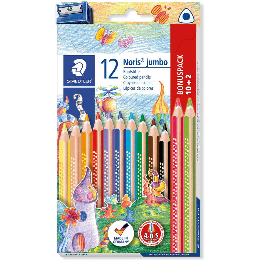 STAEDTLER Buntstift Noris jumbo 10+2 (128 NC12P1)