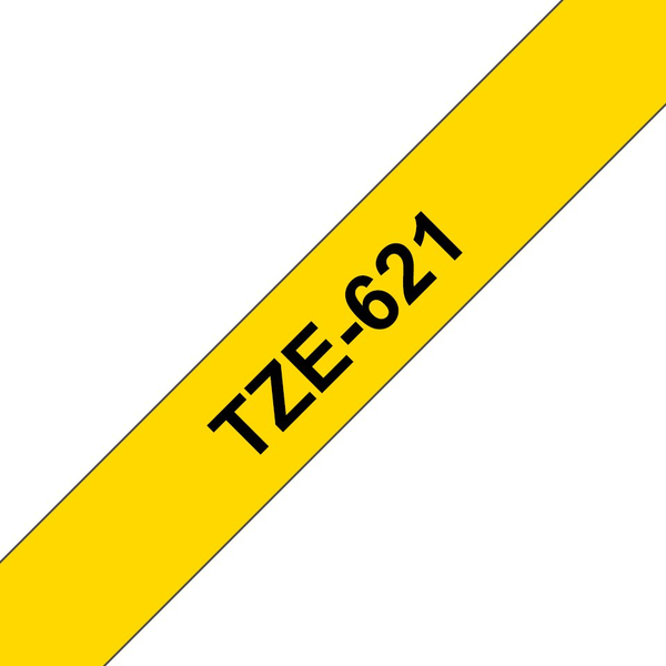 Brother TZE-621 nastro per etichettatrice Nero su giallo