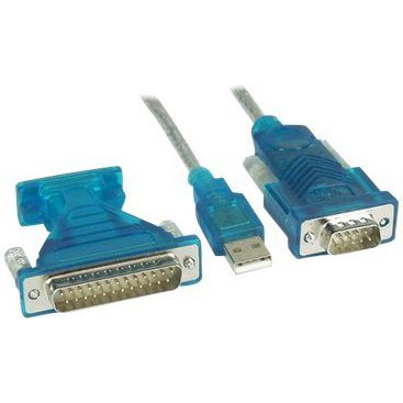 InLine 4043718014699 cavo e adattatore video 1,8 m USB tipo A D-Sub (DB-9) Blu, Trasparente, Bianco
