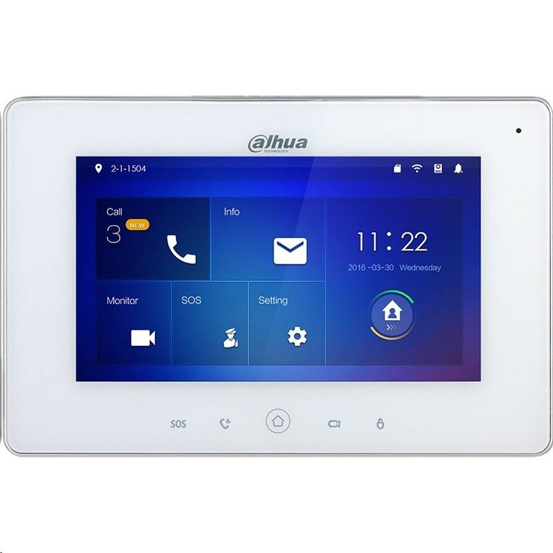 Dahua IP video kaputelefon beltéri egység fehér (VTH5221DW-S2) (VTH5221DW-S2)