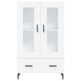 Dulap înalt, alb, 69,5x31x115 cm, lemn prelucrat