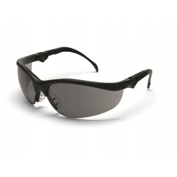 Okulary ochronne MCR Klondike Plus, szare soczewki, czarne oprawki