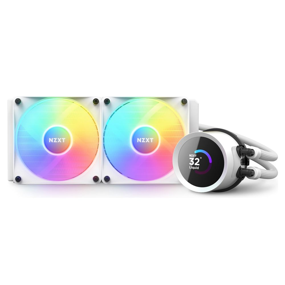 NZXT Kraken 240 RGB Folyadékhűtés Fehér 240mm (RL-KR240-W1)