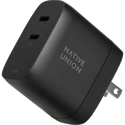 Native Union Fast GaN Charger PD 67W, black (FAST-PD67-BLK-INT)