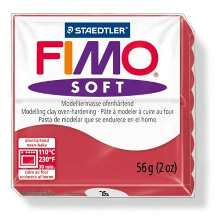 Tepelně vytvrzovací hmota Fimo Soft 54 g červená