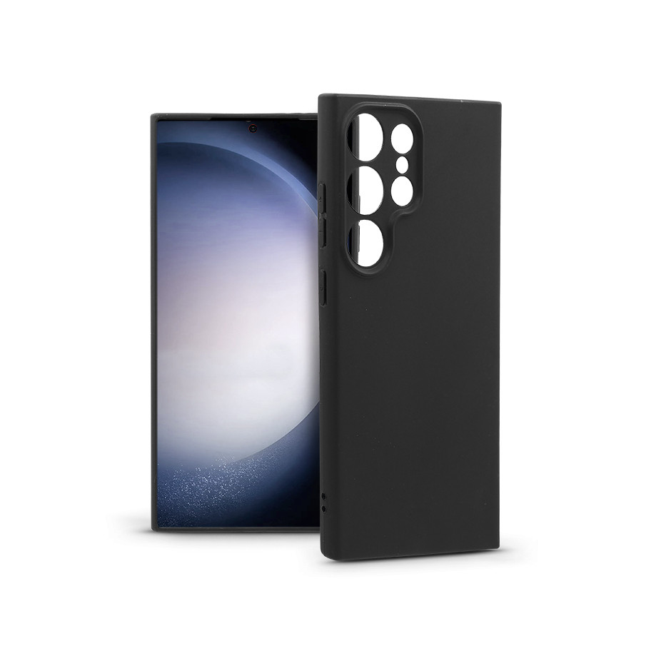 Samsung Galaxy S24 Ultra szilikon hátlap - Matt - fekete (HF712102)