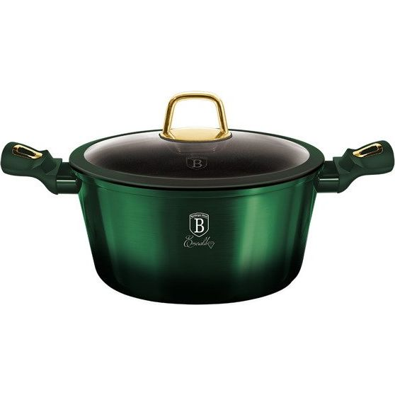 BerlingerHaus BH/6058 Emerald Collection Lábas - Kovácsolt Alumínium, Smaragdzöld (BH-6058)