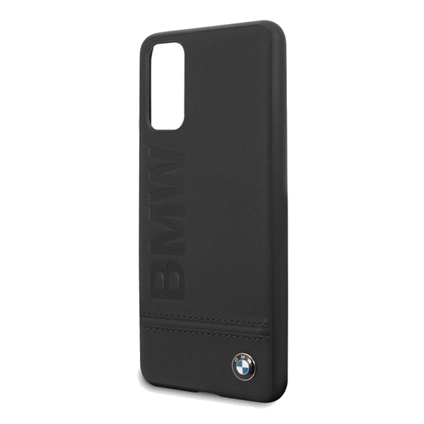 CG MOBILE BMW SIGNATURE IMPRINT LOGO пластмасов калъф за телефон (покритие от естествена кожа) ЧЕРЕН [Samsung Galaxy S20 5G (SM-G981U)] (BMHCS62LLSB)