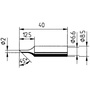 Ersa 0832FDLF Forrasztóhegy Ferdén levágott Hegy méret 2 mm Tartalom, tartalmi egységek rendelésenként 1 db (0832FDLF/SB)