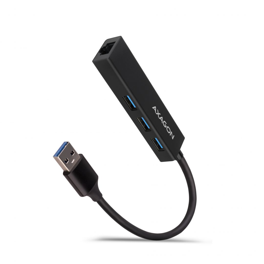 Axagon HMA-GL3A USB3.2 multiport Hub 3-port + LAN (HMA-GL3A)