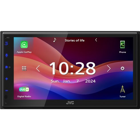 JVC KW-M595DBT Érintőképernyős 6,8 " Bluetooth USB Autó HiFi fejegység (KW-M595DBT)