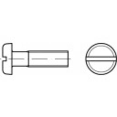TOOLCRAFT TO-5445636 laposfejű csavar M6 10 mm egyeneshornyú DIN 85 sárgaréz 200 db (TO-5445636)
