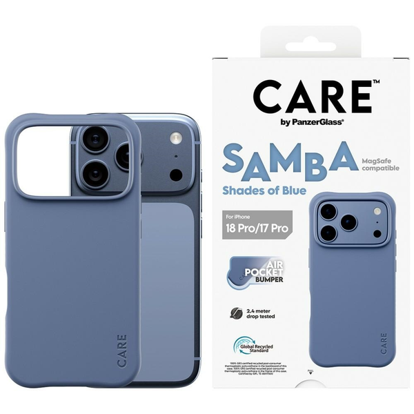 PanzerGlass CARE™ by ® Samba Case Shades of Blue w. MagSafe iPhone 18 Pro | 17 Pro custodia per cellulare Cover Blu