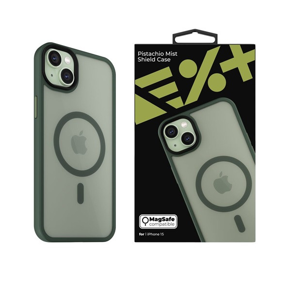 NextOne IPH-15-MAGSF-MISTCASE-PTC iPhone 15 pisztáciazöld szilikon MagSafe hátlap (IPH-15-MAGSF-MISTCASE-PTC)