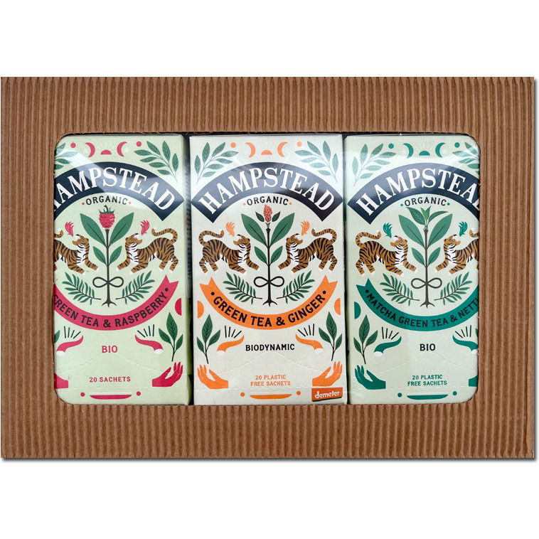 Hampstead Tea BIO Special Ajándékcsomag - zöld teák 3 × 20 db (1234567000099)