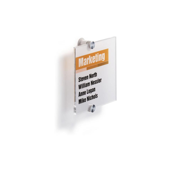 DURABLE Türschild CrystalSign 210x148 Folieneinlage transp