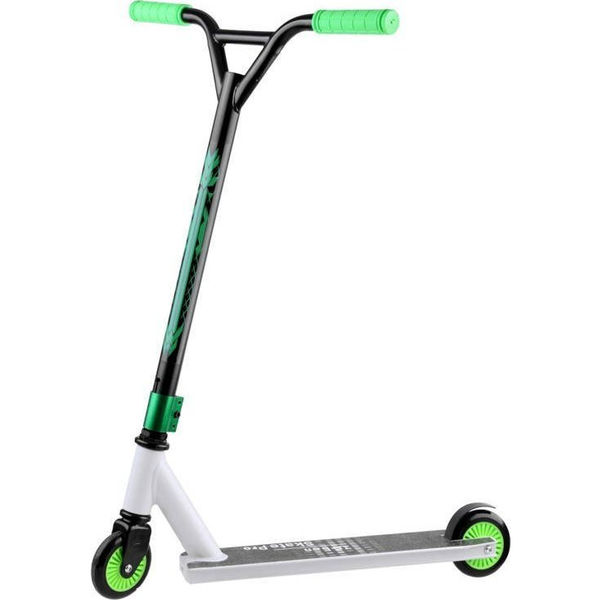 Тротинетка Stunt, Jokomisiada, Skate Pro, 100 кг, въртене на 360°, 65 см, Черен/Зелен