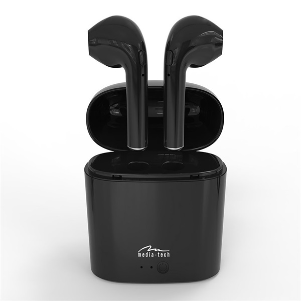 MEDIA-TECH Fülhallgató Bluetooth R-PHONES TWS, fekete (MT3589K)