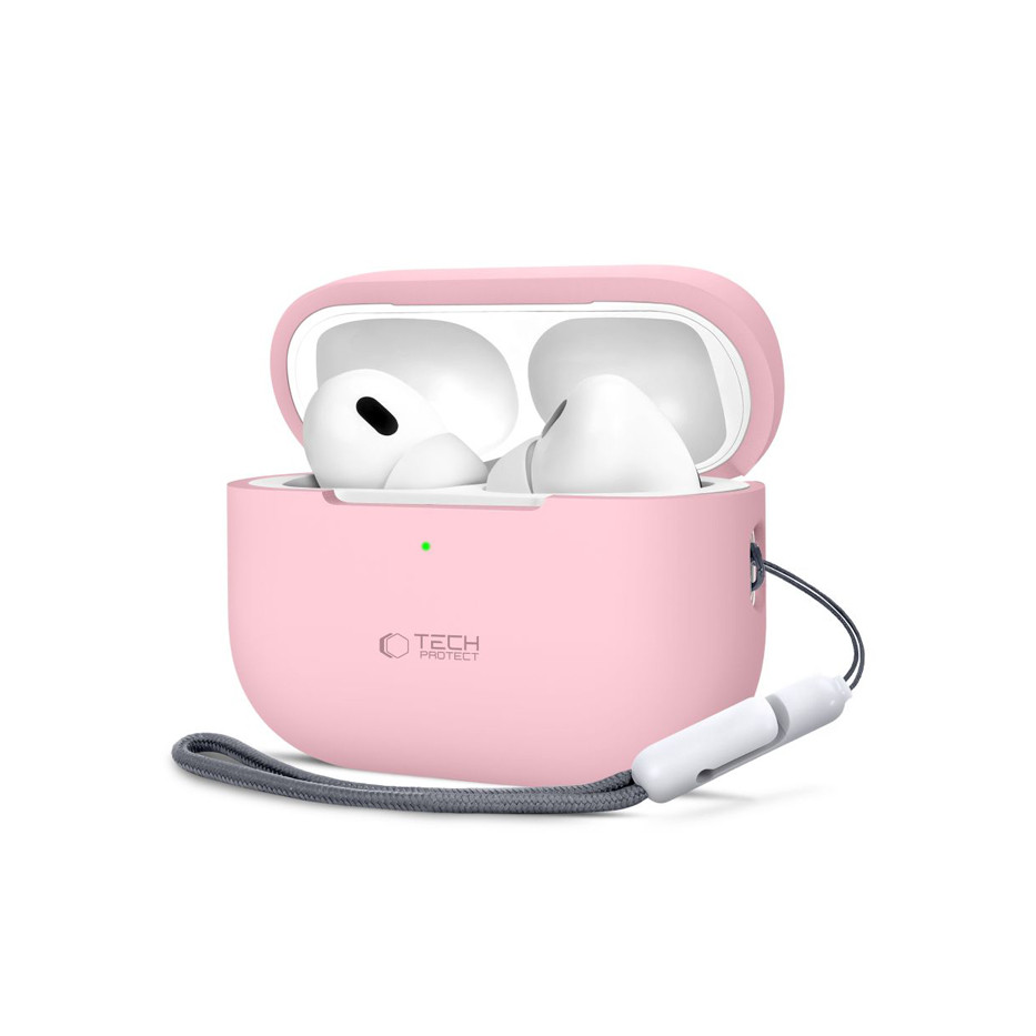 Tech-Protect szilikon tok AirPods Pro 1/2 fülhallgatóhoz - pink (TP313709)