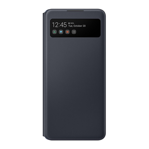 Samsung Galaxy A42 5G (SM-A425F) Калъф за Samsung стоящ (активен флип, отваряне настрани, дисплей с телефонен номер, капак за смарт изглед) черен, EF-EA426PBEGEE, опаковка на производителя