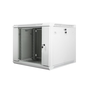 Стенен метален шкаф от подвижна опаковка, Lanberg, 9U, 600x600mm, 19”, сив