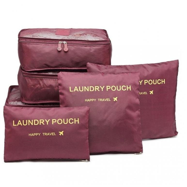 Alum rendszerező készlet - bordó, utazáshoz