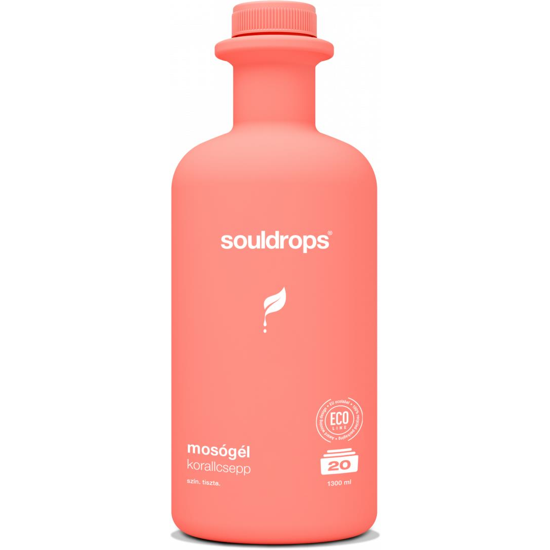 Souldrops mosógél színes ruhákhoz, Korallcsepp 1,3 l (20 mosás) (5999568990760)