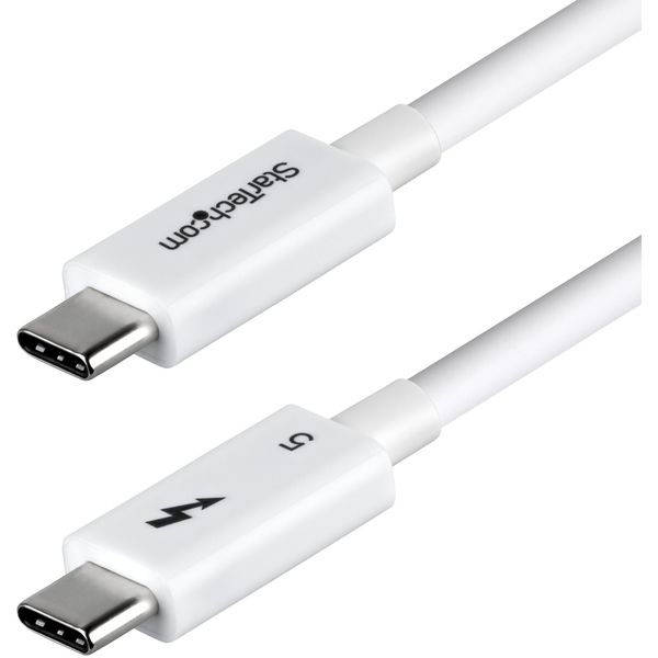 StarTech.com TBLT5MM50CM240WWH Thunderbolt kabel 0,5 m 120 Gbit/sek. Hvid