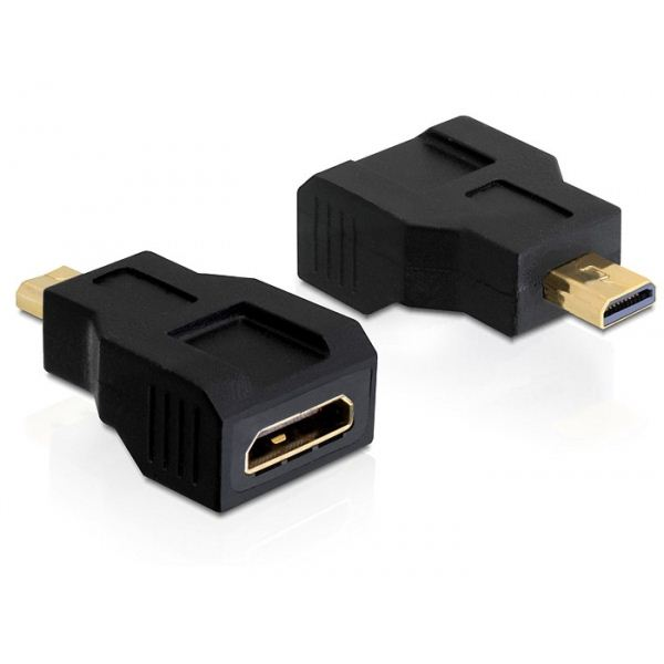 Delock DL65271 nagy sebességű HDMI Ethernettel - mini C female -> mikro D male adapter (DL65271)