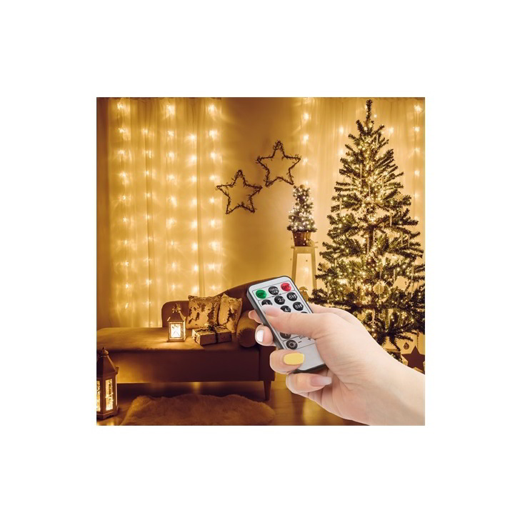 Family Decor 58904A Kül-/Beltéri LED fényfüggöny 3x1m - Melegfehér (58904A)