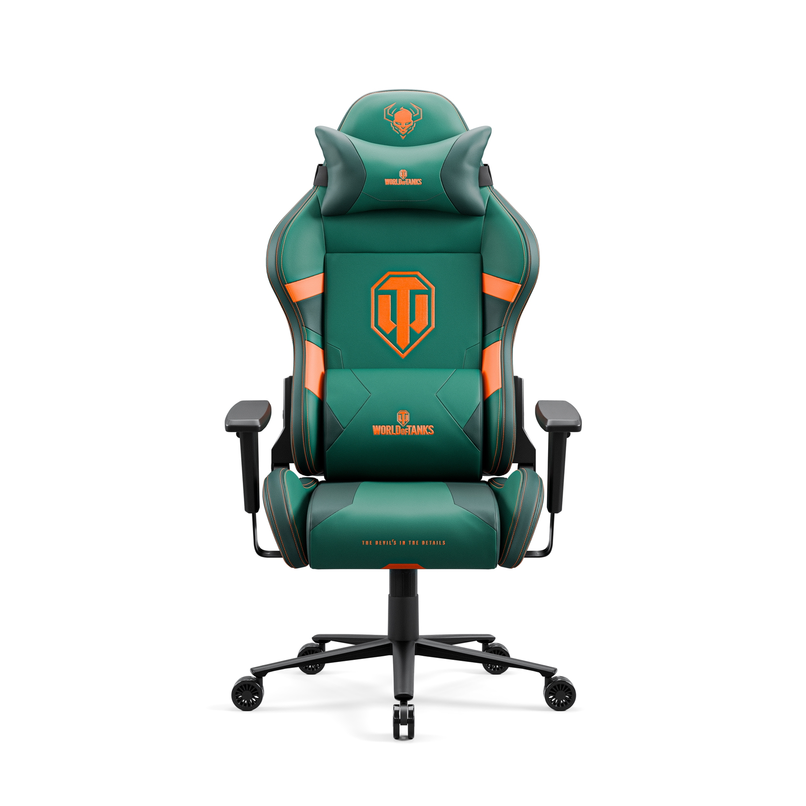 Diablo Chairs X-One 2.0 World of Tanks Gamer szék - Zöld / Narancs (1516)